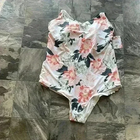 Nwt DOWNEAST x Ashley Rose Reeves Bedford One Piece SZ 2x - Picture 1 of 4